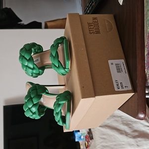 Steve Madden Kenley Green braided heel